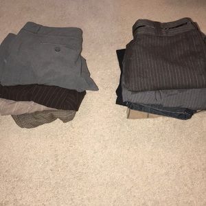 9 pairs of womens dress pants.